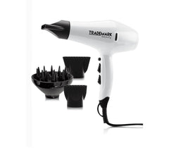 Speedy Blo by Trademark Beauty Ultra Lightweight Ionic Blow Hair Dryer | Professional 2000W White Hair Dryer with 2 Concentrator Nozzles & Diffuser