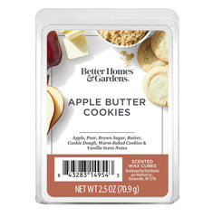 Apple Butter Cookies Scented Wax Melts, Better Homes and Gardens, 2.5 oz (1-Pack)
