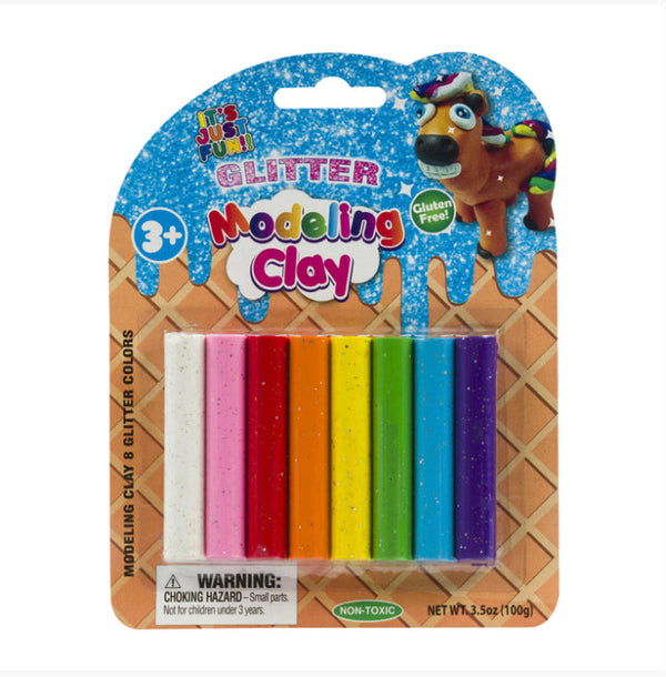 Glitter Modeling Clay 8pc