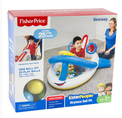 Fisher Price Airplane Inflatable Ball Pit PlaySet 65"x60"