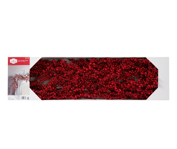 Red Berry Christmas Garland, 6 ft, by Holiday Time