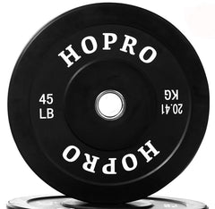 BalanceFrom HoPro 2" Olympic Bumper Plate Weight Plate with Steel Hub 45lbs - Single
