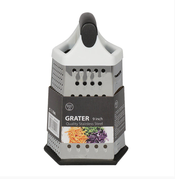 Stainless Steel Six Sided Grater 9"