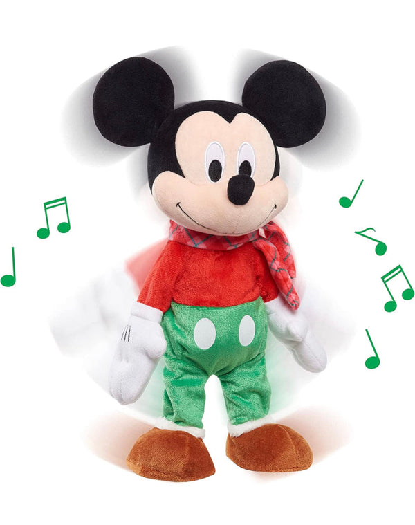Disney 13.5" Dancing Christmas Holiday Mickey Mouse Plush