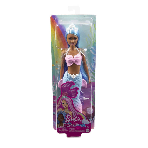 Barbie Dreamtopia Mermaid Doll with Blue Hair, Ombre Tail & Tiara Accessory