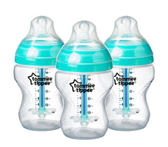 Tommee Tippee Anti-Colic Baby Bottles (9oz, 3 Count) | Slow Flow Breast-Like Nipple, Unique Anti-Colic Vent
