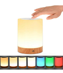 UNIFUN Night Light, Touch Lamportable Table Bedside Lamps with Rechargeable Internal Battery Dimmable 2800K-3100K Warm White Light & Color Changing RGB
