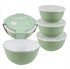 Gibson Plaza Café 3pc Enamel Mixing Bowl - Mint