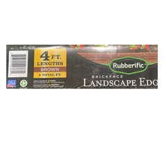 Rubberific 4-ft Brown Rubber Landscape Edging Section, 2-Pack (8 Total ft)