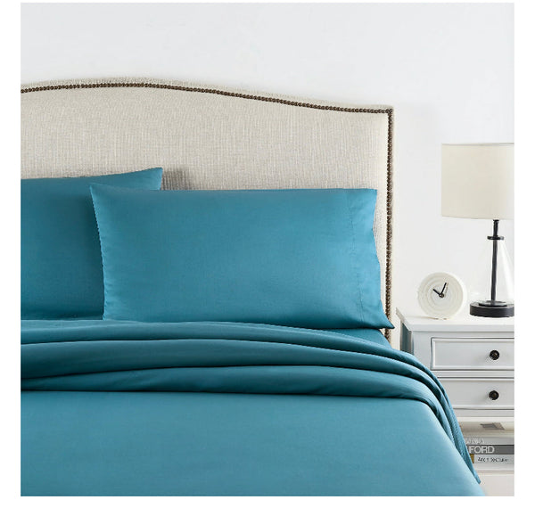 Better Homes & Gardens 300 TC 100% Cotton Wrinkle Resistant Sateen  Cool Water Sheet Set - King