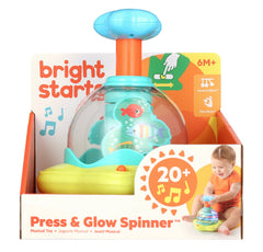 Bright Starts Press and Glow Spinner Electronic Learning Toy
