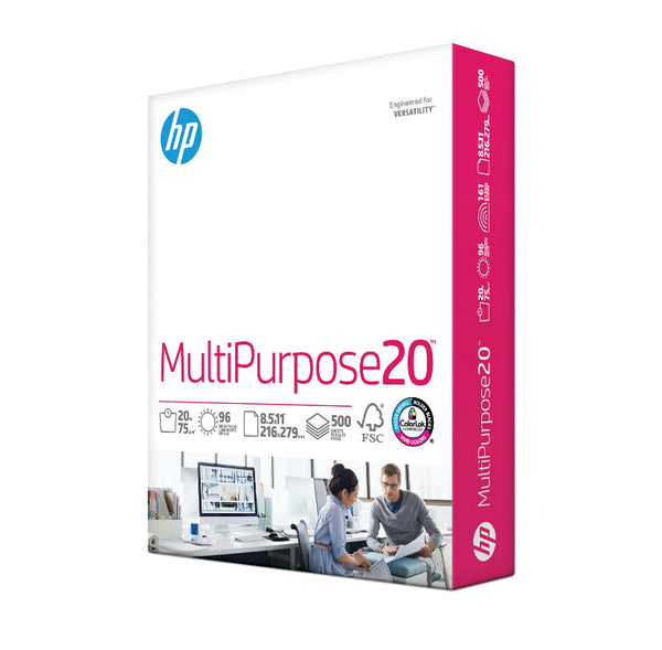 HP Multipurpose20, 20lb, 8.5 x 11, 500 Sheets