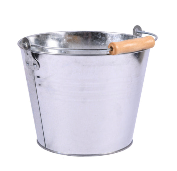 Metal Ice Bucket w/ Wooden Handle 8L