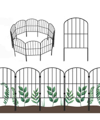 OUSHENG Decorative Garden Fence 25 Panels, Total 27ft (L) x 24in (H) Rustproof Metal Wire Fencing Border Animal Barrier, Flower Edging for Landscape Patio Yard Outdoor, Arched