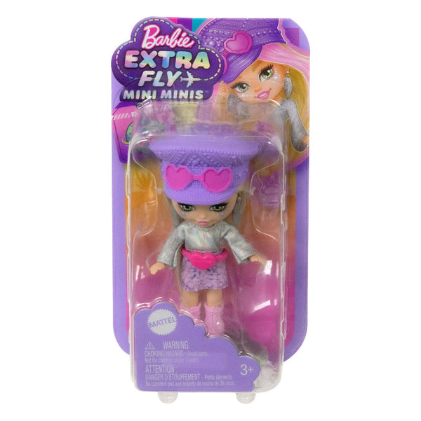 Barbie Extra Mini Minis Travel Doll with Desert Fashion, Barbie Extra Fly Small Doll