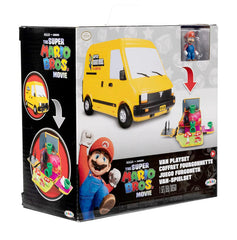 Super Mario Bros. Movie Yellow Van Playset Opens to Reveal Movie Moment with 1.25 inch Action Figure Children 3 to 8