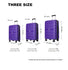 Travelhouse 3 Piece Hardside Luggage Set Hardshell Lightweight Suitcase with TSA Lock Spinner Wheels.(Purple)