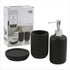 Bathroom 3pc Embossed Set - Gray