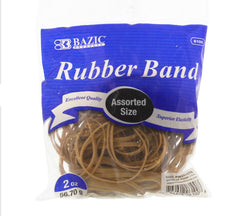 Brown RubberBands Assorted Sizes 2oz
