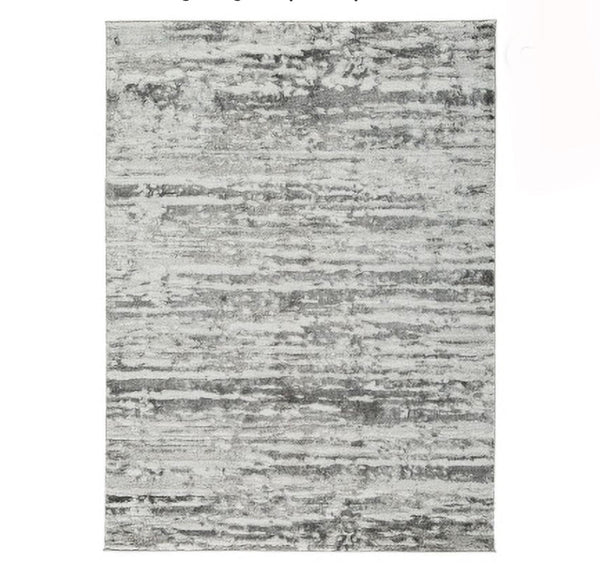 5 x 7 ' Signature Design by Ashley Bryna Contemporary High Pile Abstract Design Rug, Ivory & Gray