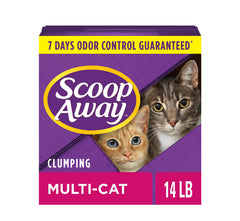 Scoop Away Multi-Cat Scented Litter, Clumping Cat Litter, 14 lb