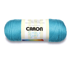 Caron Simply Soft Brites 4 Medium Acrylic Yarn, Blue Mint 6oz/170g, 315 Yards