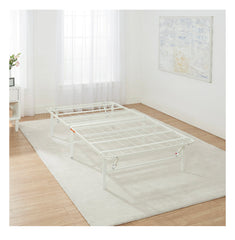 Mainstays 14" High Profile Foldable Steel Twin XL Platform Bed Frame, White