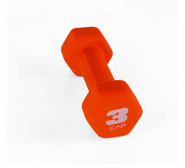 CAP, 3lb Neoprene Dumbbell, Orange, Single