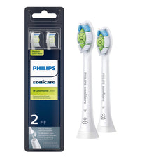 Philips Sonicare Diamondclean Replacement Toothbrush Heads, HX6062/65, Brushsync™ Technology, White 2-pk