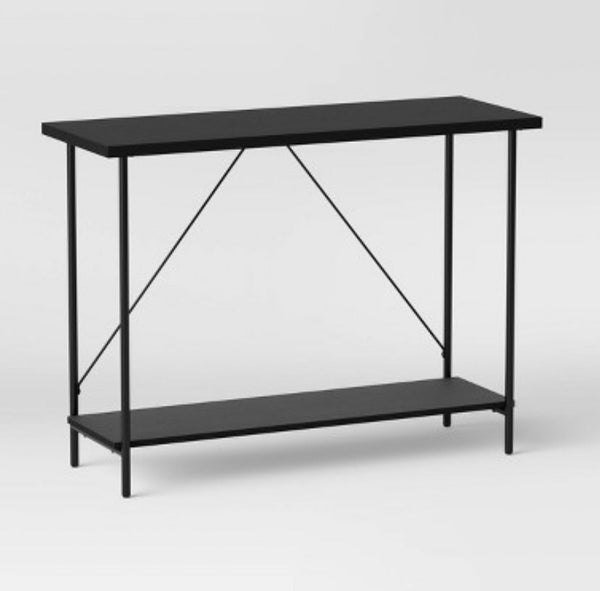 Wood and Metal Console Table Black - Room Essentials 29.7 Inches (H) x 40 Inches (W) x 15 Inches (D)