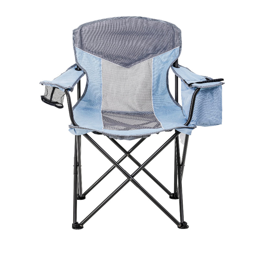 Ozark Trail Oversized Mesh Camp Chair with Cooler Blue Aqua and