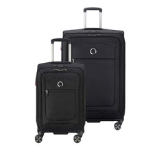 Delsey Paris 2-Piece Softside Spinner Luggage Set Black