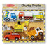 Melissa & Doug Construction Vehicles Wooden Chunky Puzzle (6 Pcs) - FSC-Certified Materials