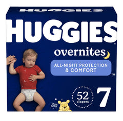 Huggies Overnites Nighttime Diapers, Size 7, 52 Ct