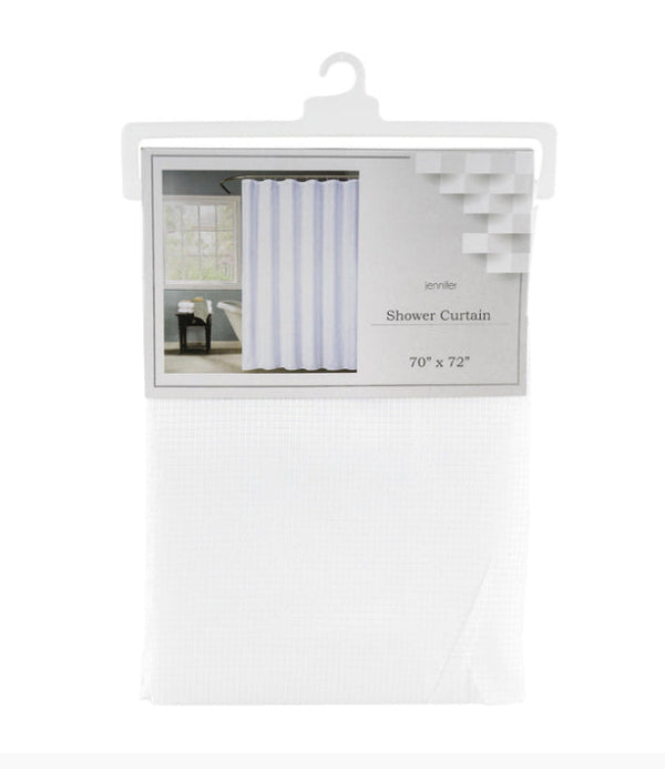Shower Curtains 70"x72" Waffle Style - White