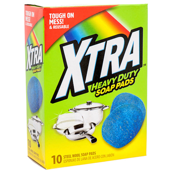 XTRA Heavy Duty Steel Wool Soap Pads 10ct