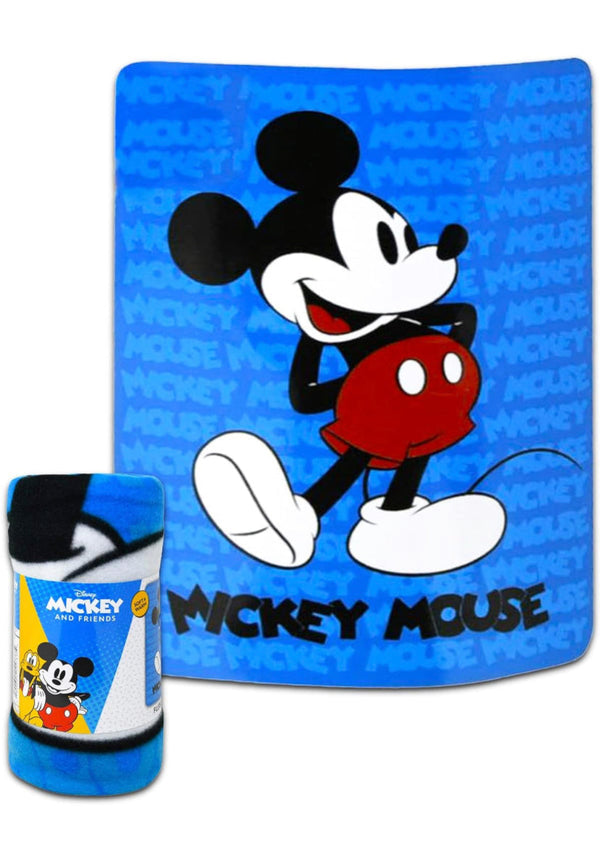 Disney Mickey Mouse Fleece Blanket 45" x 60" - Blue