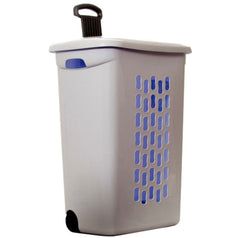 Sterilite Laundry Hamper Basket w/ Wheels & Handle