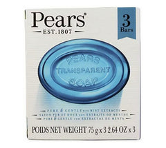 Pears Pure & Gentle Bar Soap w/ Mint Extract 3pk (2.64oz each)