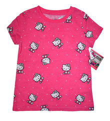 Sanrio Hello Kitty Logo Girl T-Shirt Size 6x - Fuschia Pink