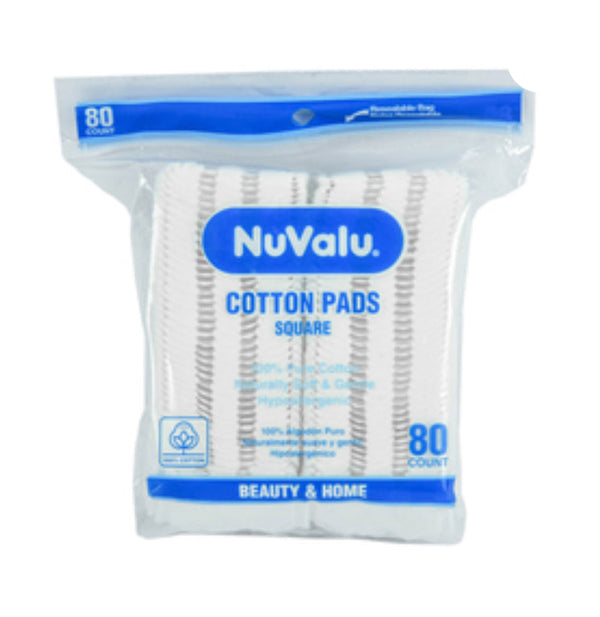 NuValu Square Cotton Pads 80ct