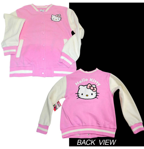 Sanrio Hello Kitty Letterman Cotton Jacket Pink/White Size 6x