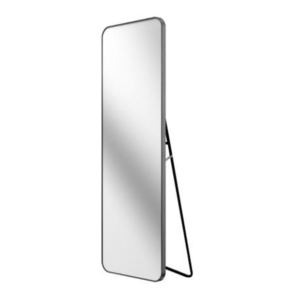 Standing Rounded Edge Full Size Body Mirror 20" x 60" - Black